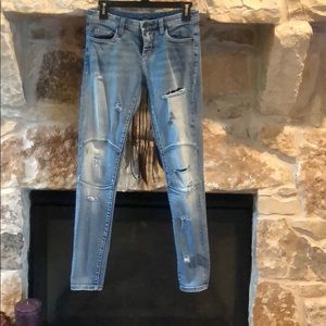 Blank nyc moto distressed jeans